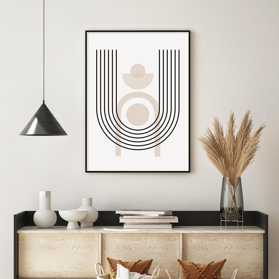 Bohemian Geometric Abstract Line Art Decor