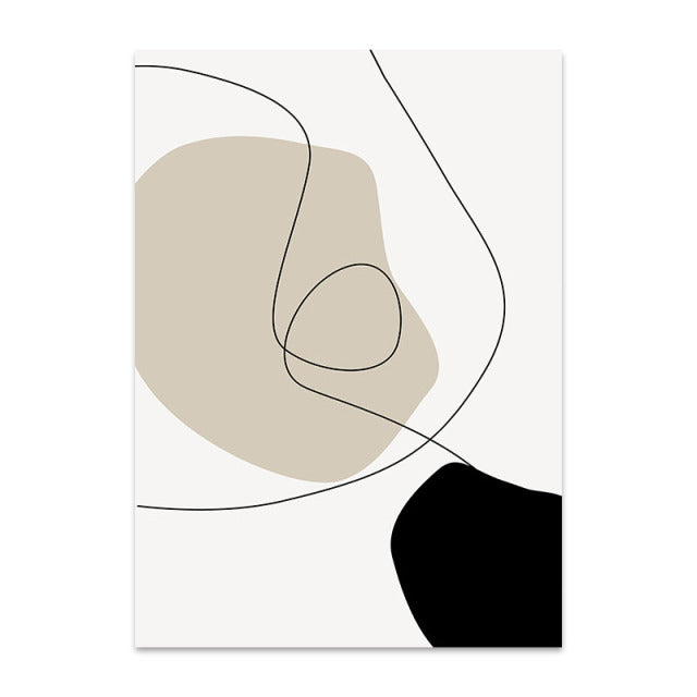 Bohemian Geometric Abstract Line Art Decor