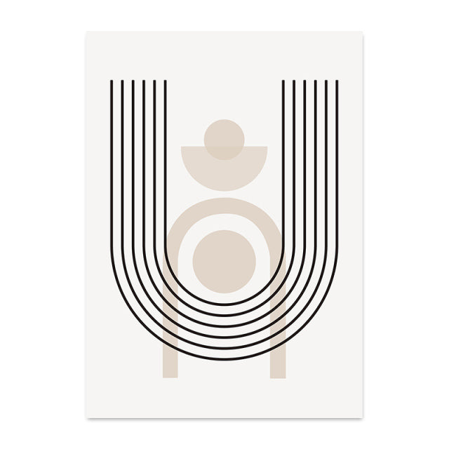 Bohemian Geometric Abstract Line Art Decor