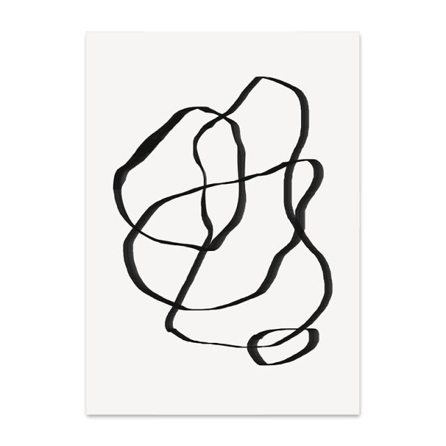 Bohemian Geometric Abstract Line Art Decor