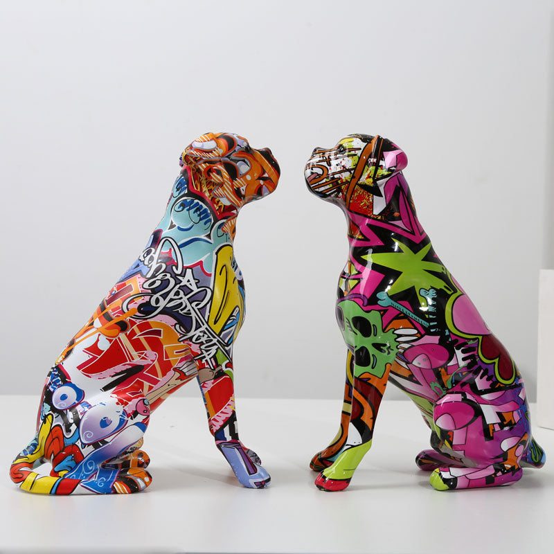 Rainbow Dog Aura Decor
