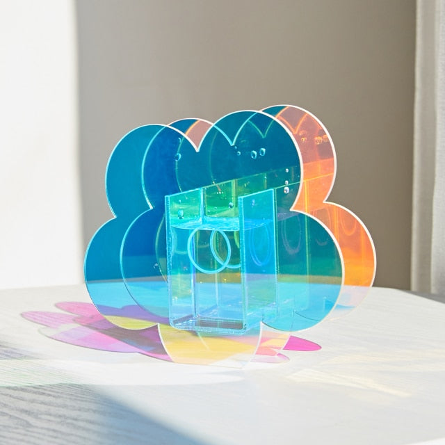 Rainbow Color Acrylic Vase freeshipping - khollect