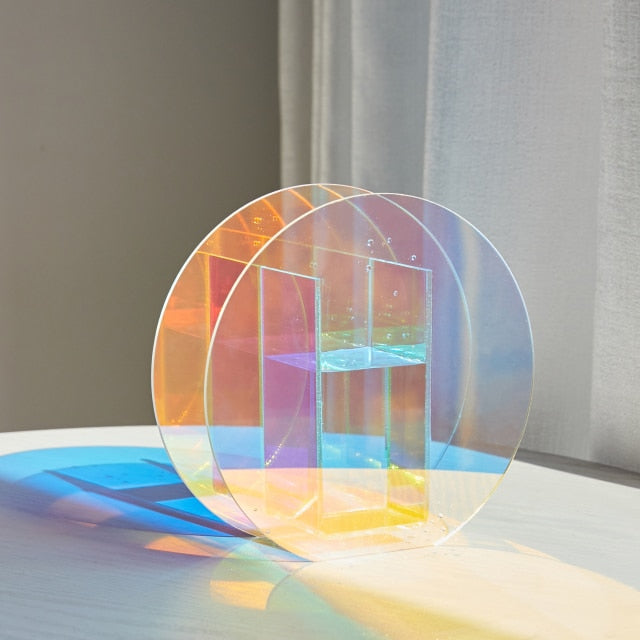 Rainbow Color Acrylic Vase freeshipping - khollect
