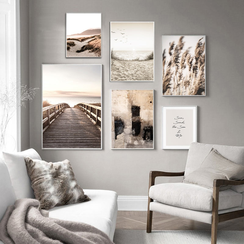 Scandinavian Landscape Canvas Print freeshipping - khollect