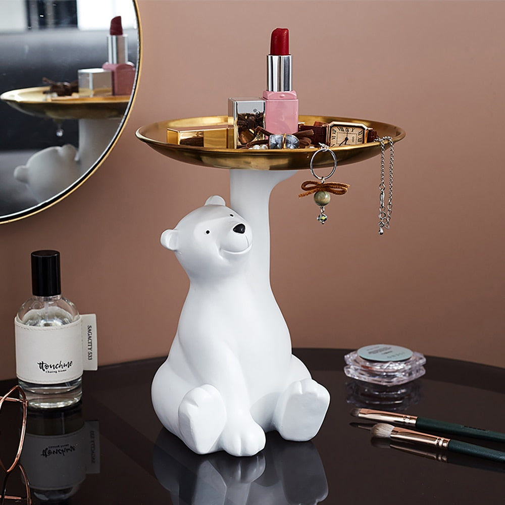 White Bear Statue Tray freeshipping - khollect