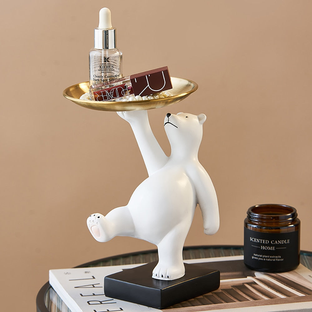 White Bear Statue Tray freeshipping - khollect