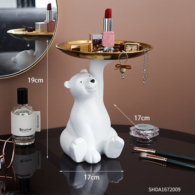 White Bear Statue Tray freeshipping - khollect