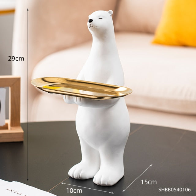 White Bear Statue Tray freeshipping - khollect
