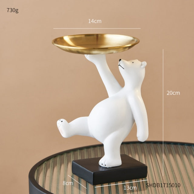 White Bear Statue Tray freeshipping - khollect