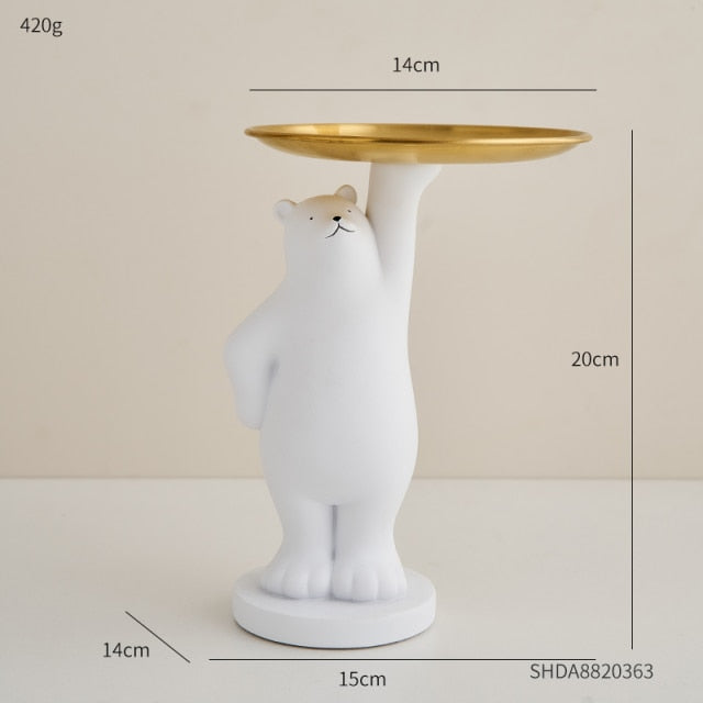 White Bear Statue Tray freeshipping - khollect