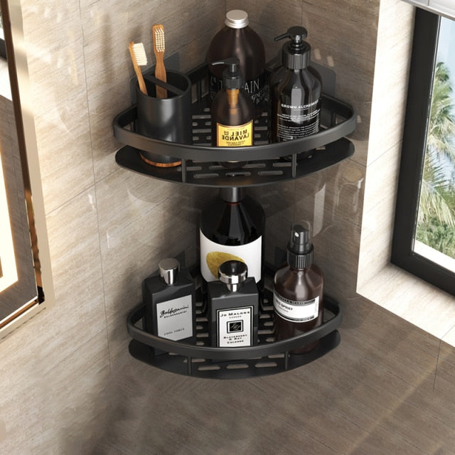 Metal Suction Bathroom Shelves freeshipping - khollect
