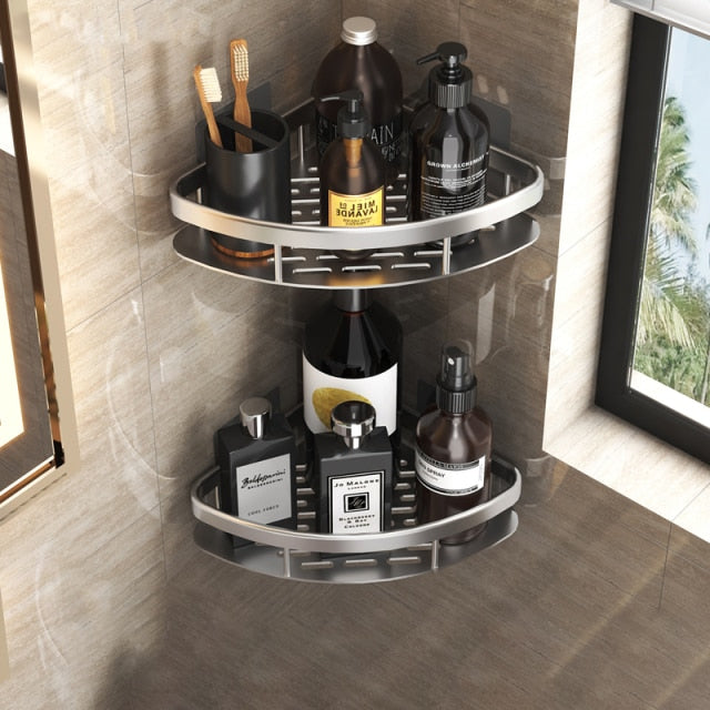 Metal Suction Bathroom Shelves freeshipping - khollect