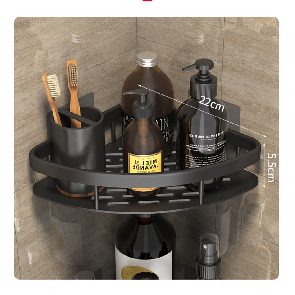 Metal Suction Bathroom Shelves freeshipping - khollect