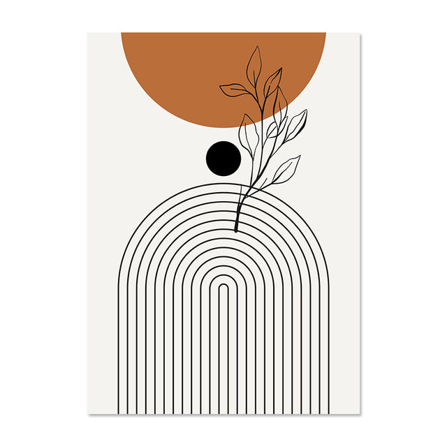 Geometric Beige Bohemian Art Print