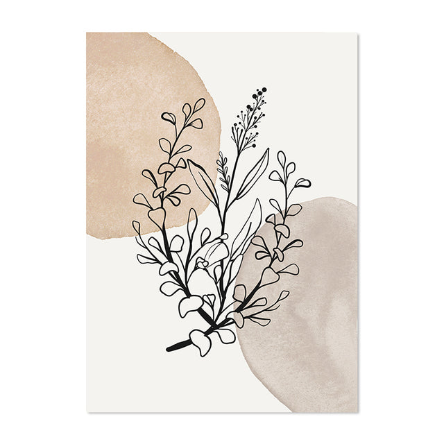 Geometric Beige Bohemian Art Print