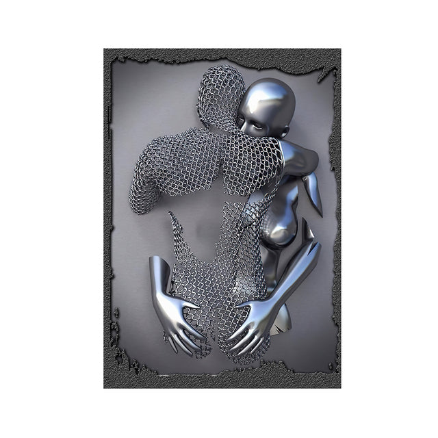 Metal Figure Art Canvas Print