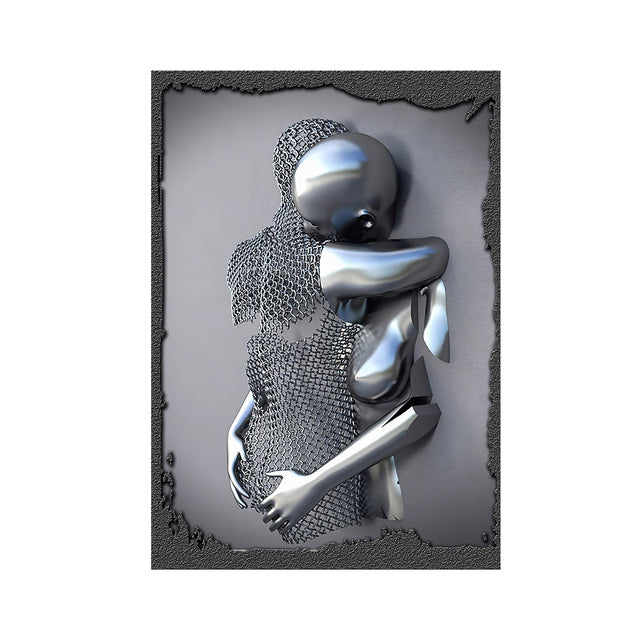 Metal Figure Art Canvas Print