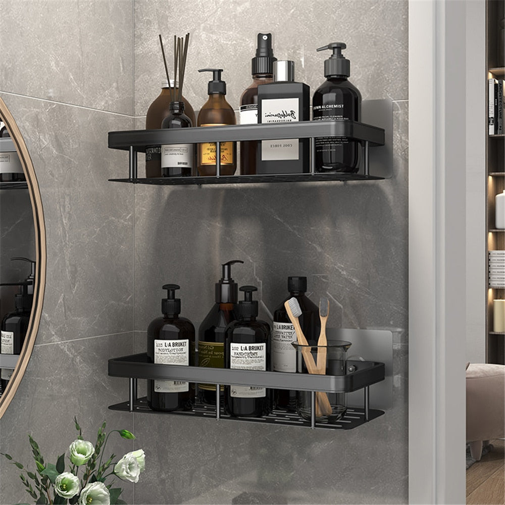 Metal Suction Bathroom Shelves freeshipping - khollect