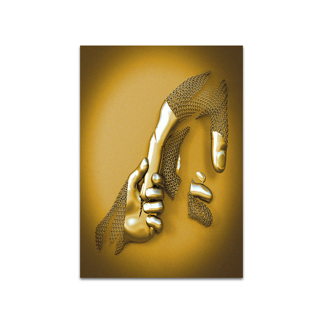 Metal Figure Art Canvas Print