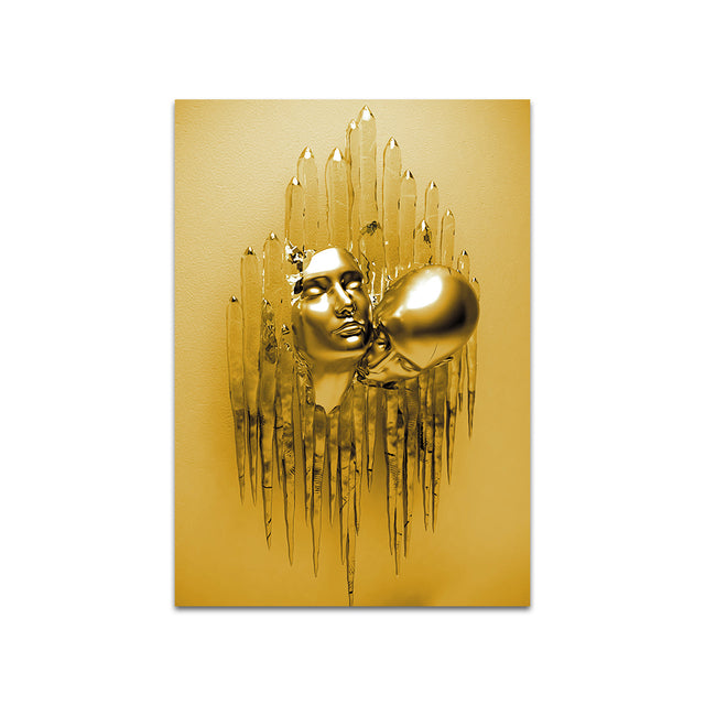 Metal Figure Art Canvas Print
