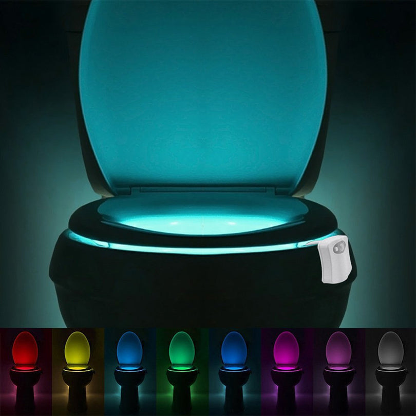 Night Fall Motion Sensor LED Toilet Light