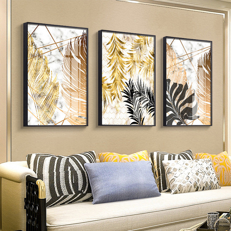 Black Gold Foliage Canvas Art Print