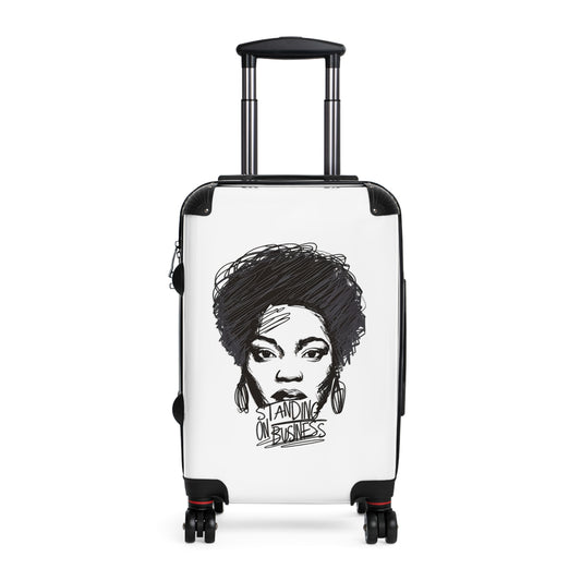Standing on Business Vacation Travel Suitcase