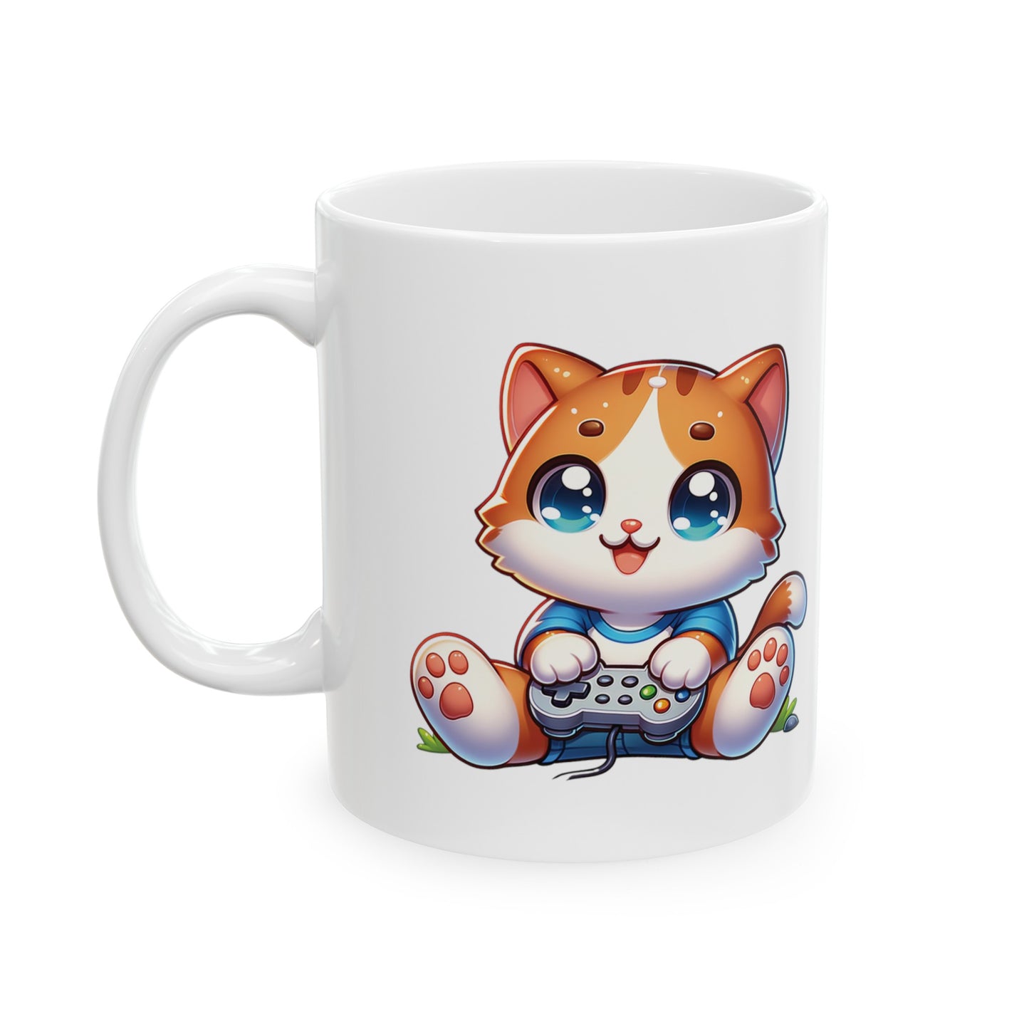Cute Gamer Cat Coffee Mug