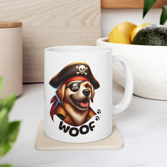 Dog Pirate Captain Coffee Mug
