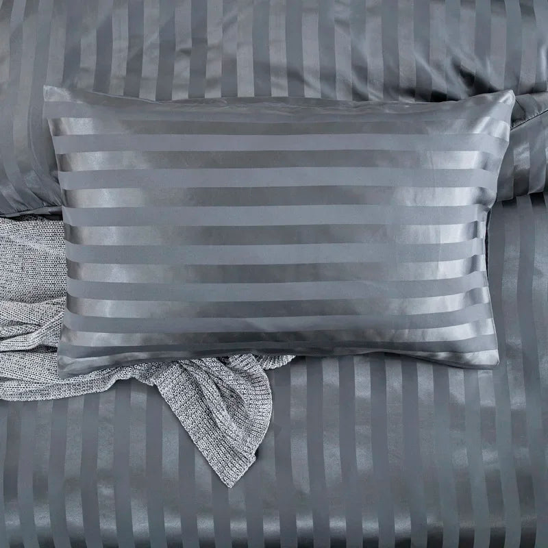 Aero Satin Striped Duvet Cover