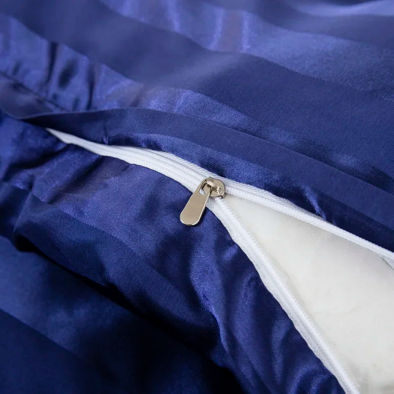 Aero Satin Striped Duvet Cover