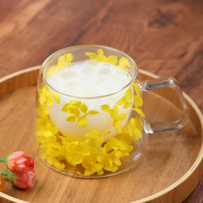 Flowery Bliss Glass Cup