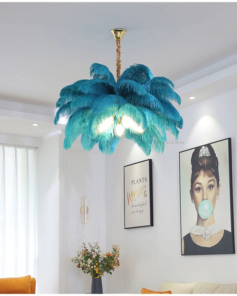 Luminaire Peacock Feather Lights