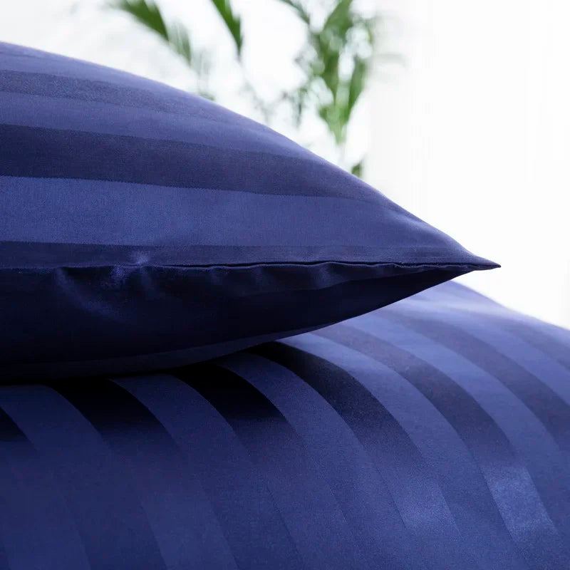 Aero Satin Striped Duvet Cover