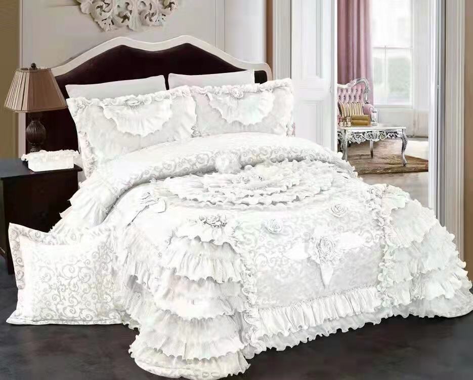 Allure Prestige Luxury Embroidered Jacquard Bed Cover