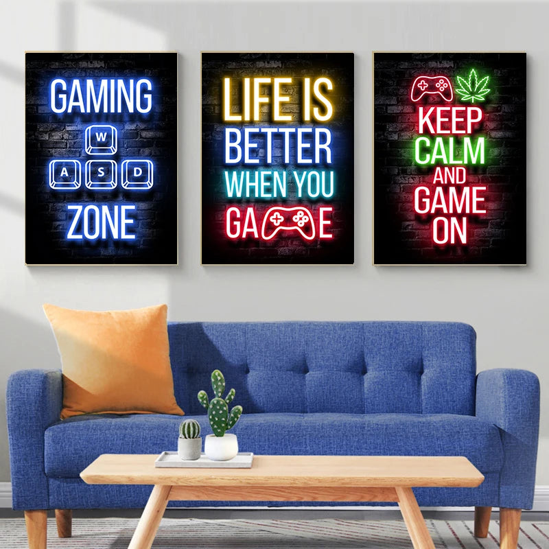 Gaming Art Poster Canvas Print