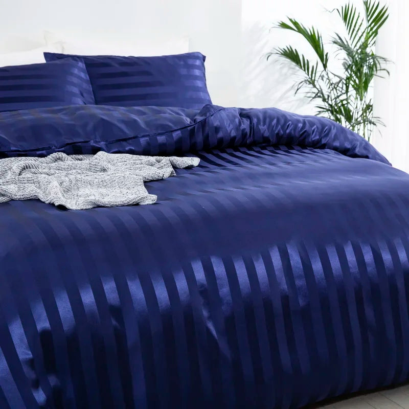 Aero Satin Striped Duvet Cover