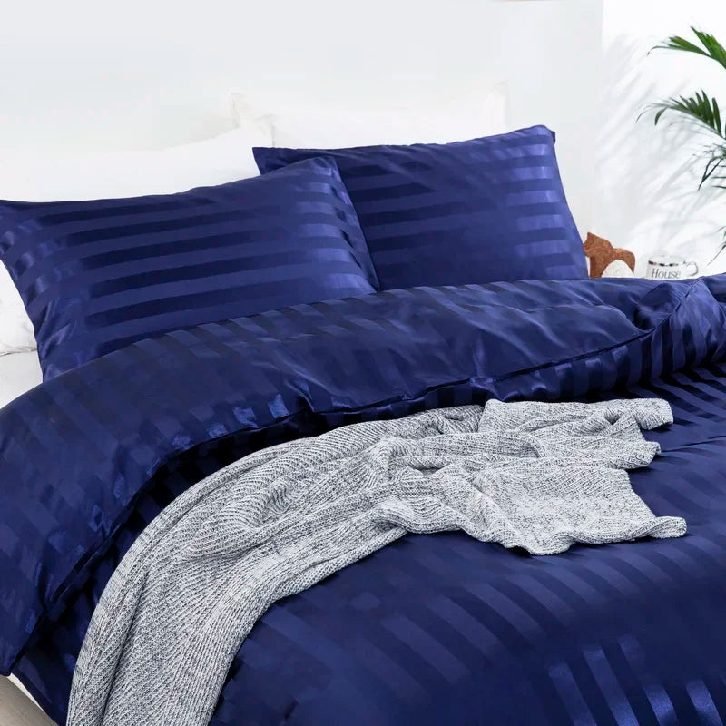 Aero Satin Striped Duvet Cover
