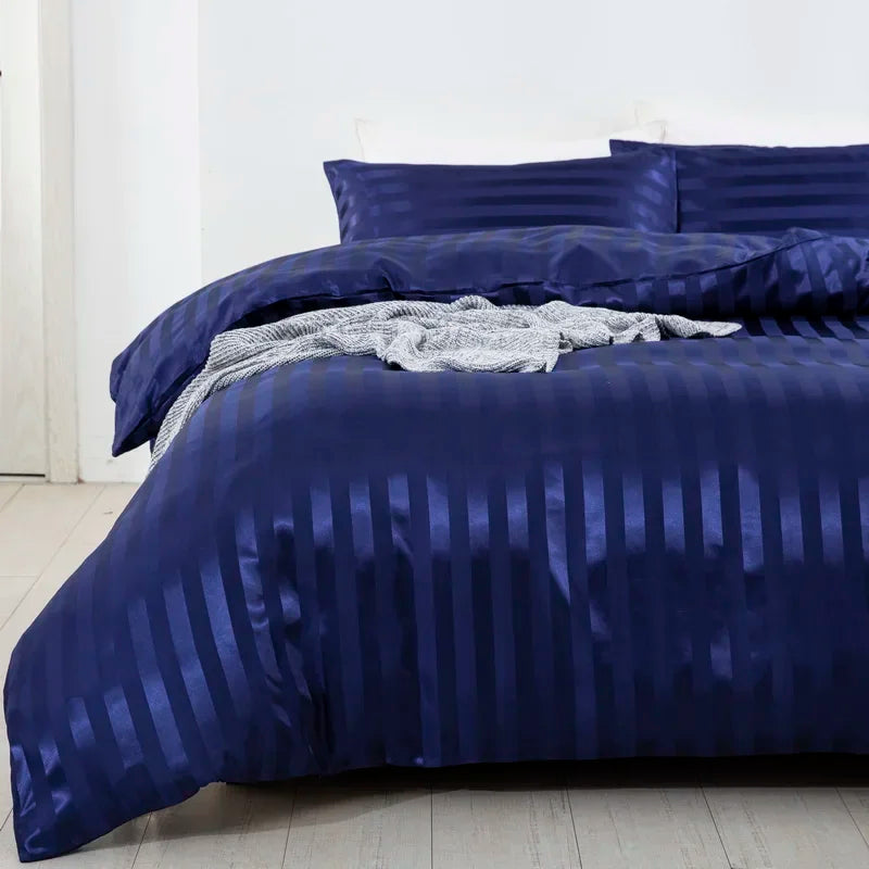 Aero Satin Striped Duvet Cover