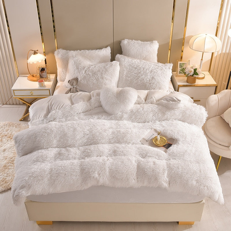 Luxury Durell Plush Duvet Cover Set