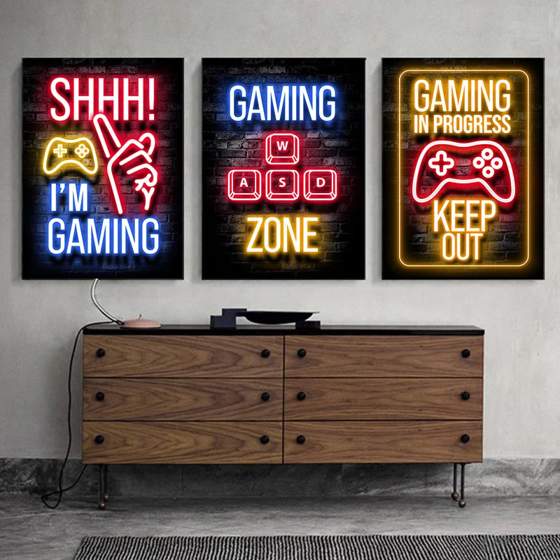 Gaming Art Poster Canvas Print