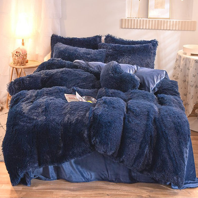 Luxury Durell Plush Duvet Cover Set