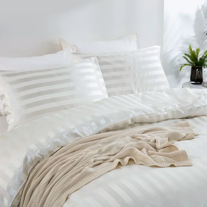 Aero Satin Striped Duvet Cover