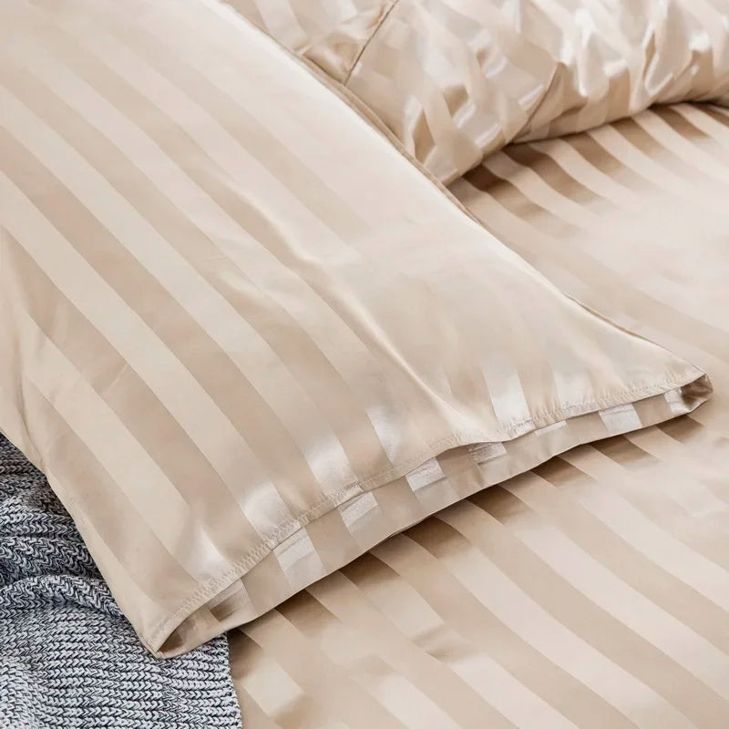 Aero Satin Striped Duvet Cover