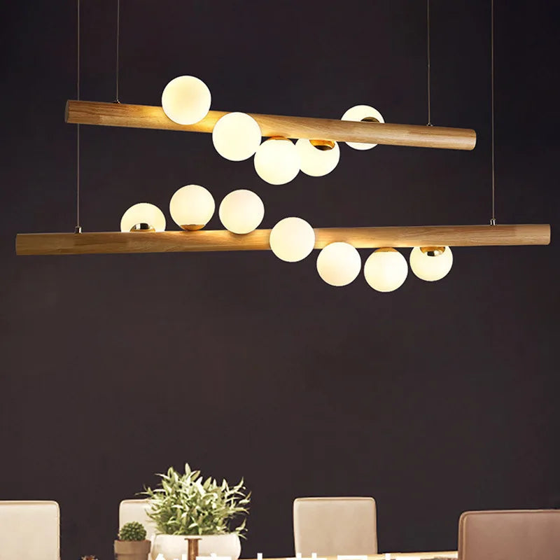 Wood Bar Modern Pendant Light
