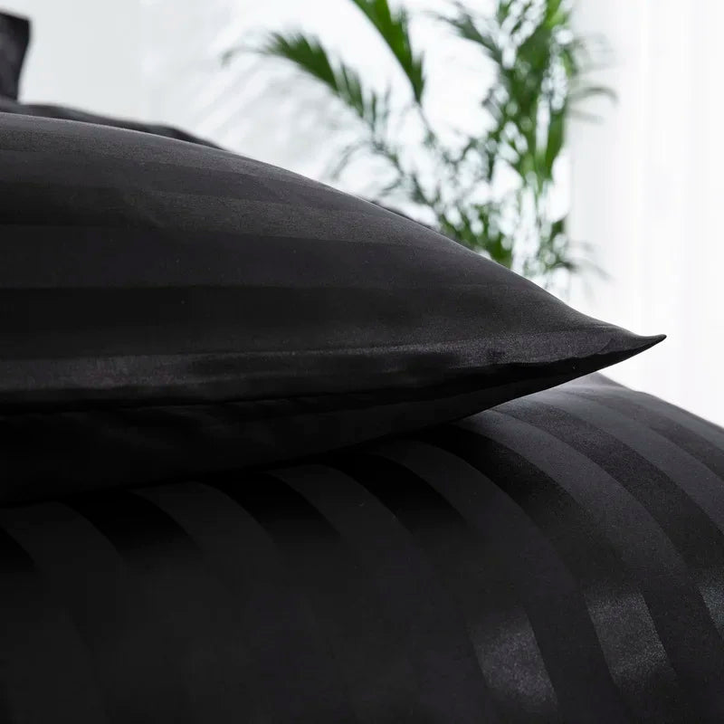 Aero Satin Striped Duvet Cover