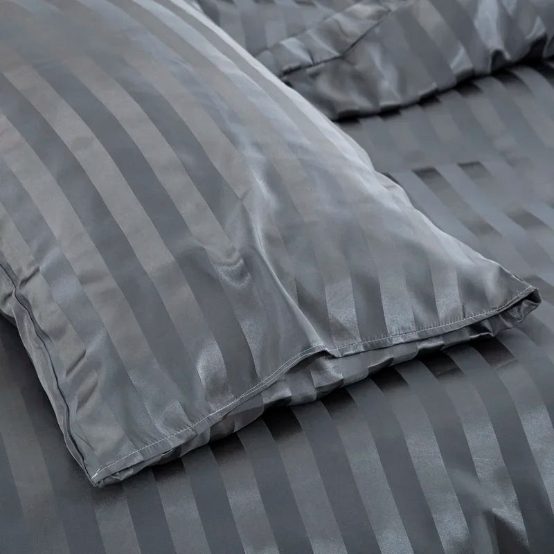 Aero Satin Striped Duvet Cover