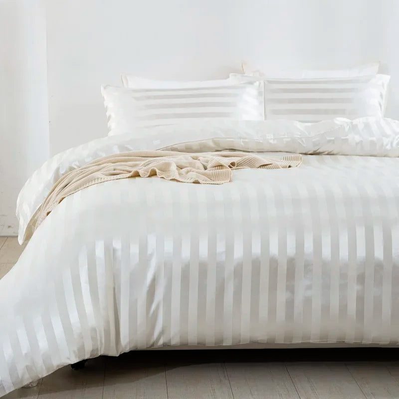Aero Satin Striped Duvet Cover