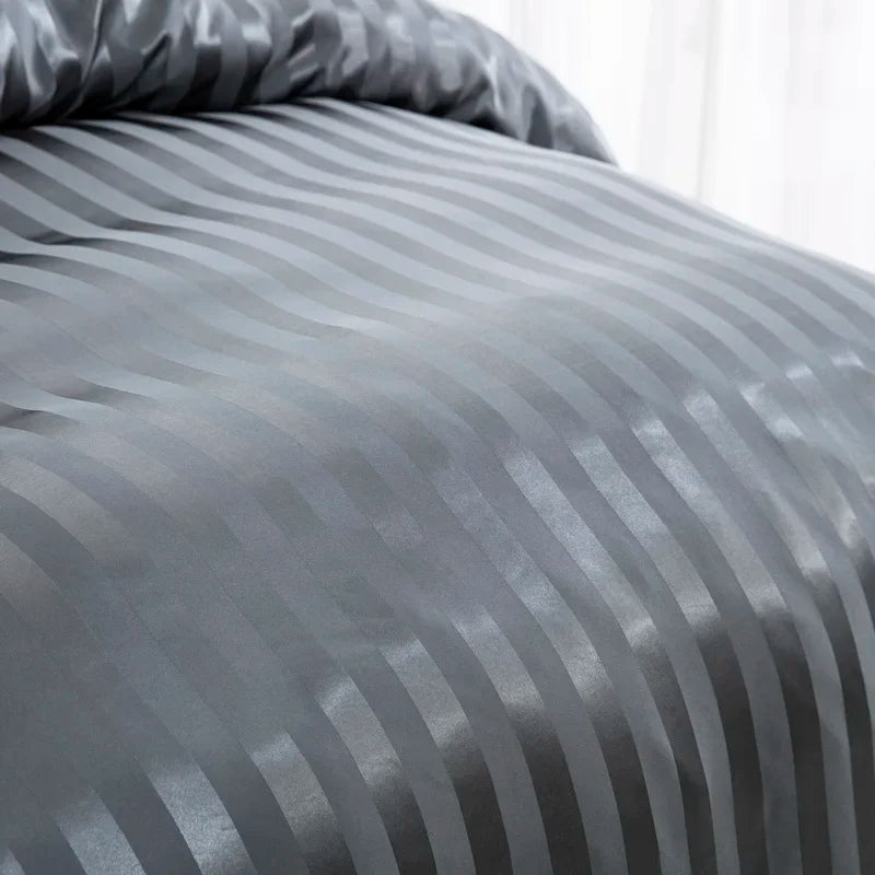 Aero Satin Striped Duvet Cover