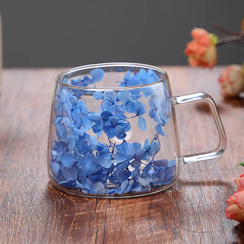 Flowery Bliss Glass Cup